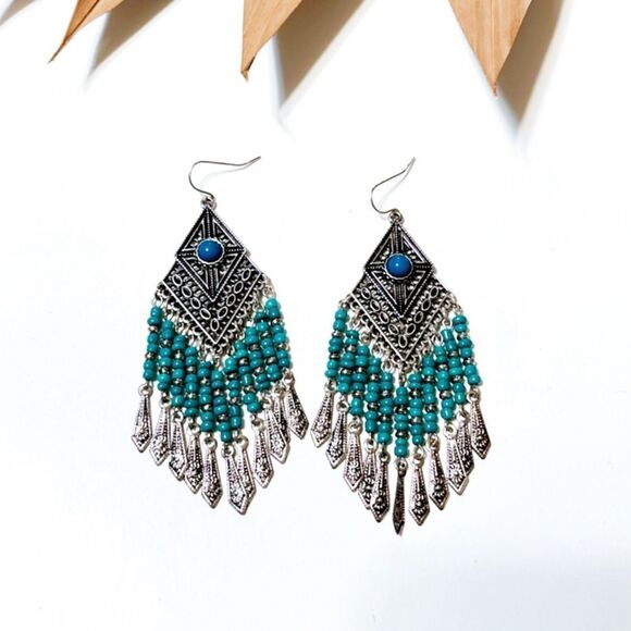 Boho statement earrings S323 - Picture 1 of 2